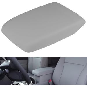 Center Console Armrest Cover Gray Compatible with Toyota Highlander 2008-2013 Replaces 58905-0E040-C0 PU Leather Arm Rest Box Lid Middle Console Cover