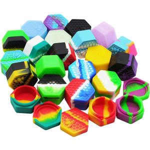 26ml Hexagon Silicone Wax Containers Non-stick Jars (15)