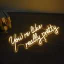Large LED Neon Sign for Wall Decor,28 inches You are Like Really Pretty White Neon Light Signs for Engagement Party,Wedding, Birthday Party,with Dimmable Switch