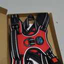 PHOEPET Reflective Dog Harness Large Breed Adjustable No Pull Vest with Handle 2 Metal Rings 3 Buckles, Easy to Put on & Take Off (L, Red)