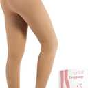 Fleece Lined Tights Women, Warm Pantyhose Leggings Women, Fake Translucent Thermal Skin Colored Tights for Winter, Medium 