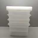 IRIS USA File Box, File Organizer w/Hinged Split Lid for Letter File, Important Document Box, Plastic Storage Filing Bin for Moving, Stackable Nestable Portable, Pearl 44 Qt. 4 Pack