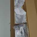 Handheld Showerhead & Rain Shower Combo for Easy Reach, 27.5" Drill-free Stainless Steel Slide Bar, 5" of 5-Setting Handheld Shower and Showerhead, with 5ft Hose - Black