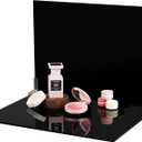 Meking Product Photography Backdrops, Black Double Sided Matte and Reflective Background for Food,Makeup, Jewelry and Other Small Product,2PCS 15.7x11.8in Photo Backdrop Boards with 2PCS Bracket