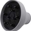 Collapsible Hair Dryer Diffuser Fit 1.57-1.96(4-5cm) Round Nozzle, Travel Hair Curly Difusor Attachment, Portable Silicone Diffuser for Hair Dryers, Salon Home Hair Blow Dryer Diffuser(Grey)