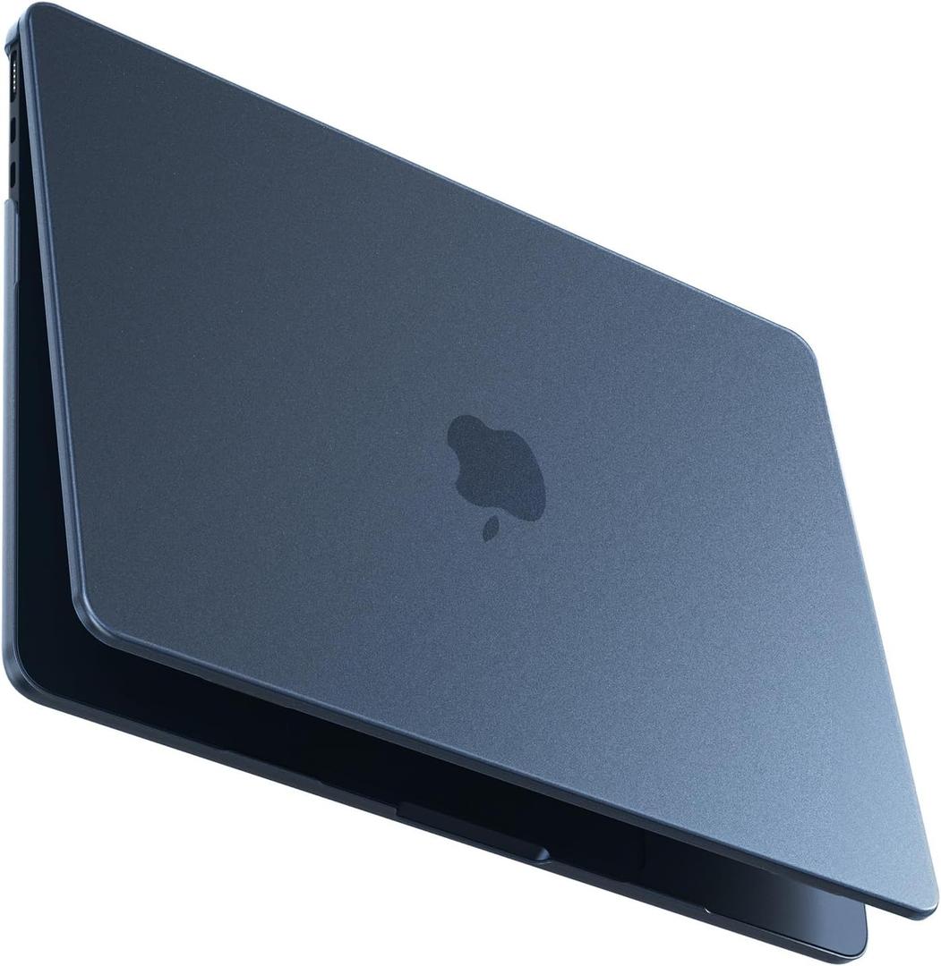 BlueSwan for MacBook Air 13 inch Case, M4 M3 M2 2026-2022 A3240 A3113 A2681, 100% Match Official Color, Scratch Resistant, Easy to Snap on, Air 13.6 Hard Shell Protective Laptop Cover, Midnight Clear