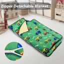 Primlect Toddler Nap Mat Extra Large Thickened 55''x35'', Soft Sleeping Bag with Detachable Minky Blanket and Pillow, Portable for Daycare, Preschool, Kindergarten, Travel, Boys and Girls