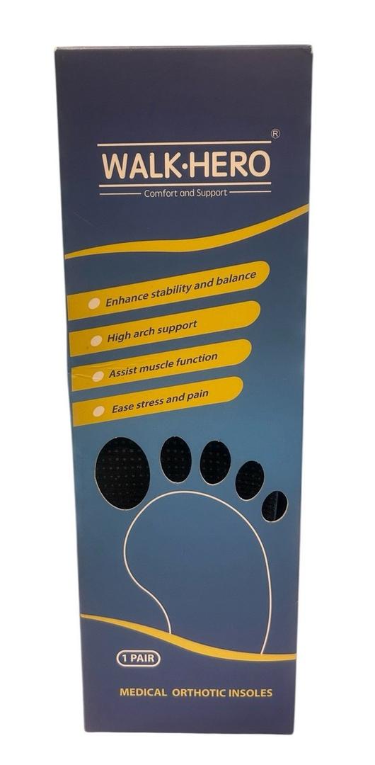 WALK·HERO Orthotic Insoles High Arch Support 1 Pair Mens 10-10.5 Women’s 12-12.5