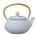 Japanese Tetsubin Cast Iron Teapot Tea Kettle pot with Stainless Steel Infuser for Stovetop Safe Coated with Enameled Interior, 20.3oz (0.6 Quarts)