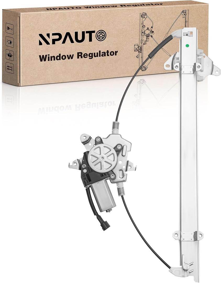 Front Left Driver Side Power Window Regulator with Motor Replacement for Nissan Frontier Xterra 2005 2006 2007 2008 2009 2010 2011 2012 2013 2014 2015 2016 2017 2018 2019 2020 2021, 2-Pin, 741-348