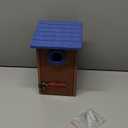 Kingsyard Recycled Plastic Bird House for Outdoors - Weatherproof Wren Bird Nesting with Predator Guard & Air Vents, Blue