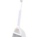 Xifando Mini Broom with Dustpan for Kids,Little Housekeeping Helper Set (White+Grey)