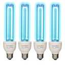 BAIMNOCM 4 Pack 25 Watt UV Light Bulb, UVC Lamp, 185nm/254nm lamp for Home E26 Base 4 Count