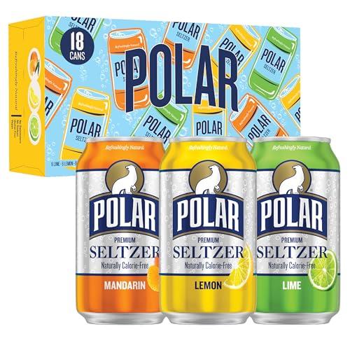 Polar Seltzer Water Citrus Variety Pack, 12 fl oz cans, 18 pack, BBD: Apr 05/2027