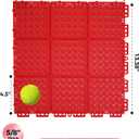 jxgzyy 20 PCS Basketball Court Tiles, Non Slip Outdoor Sport Court Tiles, 5/8 Inch Thick for Tennis Court Patio Porch Playground, 13.38" x 13.38", Red