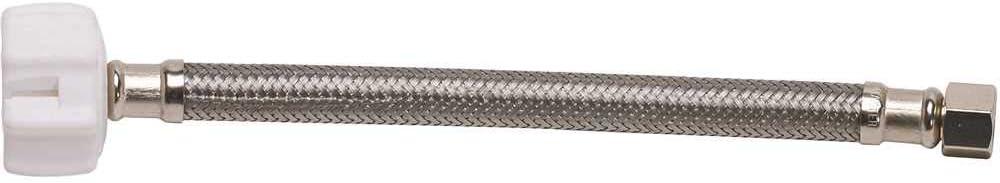 Fluidmaster B1T09CS CLICK SEAL Toilet Connector, Braided Stainless Steel - 3/8 Female Compression Thread x 7/8 Female Ballcock Thread, 9-Inch Length