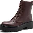 DREAM PAIRS Women's Lace up Combat Ankle Boots Fashion Lug Sole Platform Booties Shoes 7