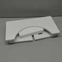 JACNITAD Foldable Toilet Stool, 7 Inch Poop Stool for Bathroom, Bamboo Toilet Stool Squat Adult, Collapsible Squatting Potty Stool with Non-Slip Strip - Improve Squatting Posture and Comfort, White