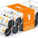 Skinny Can Organizer for Refrigerator, Stackable Tall Skinny Soda Pop Can Holder Dispenser with Lid for Fridge Pantry Rack Freezer, Clear Plastic Storage Bins-Holds 12 Slim Cans (See-through)