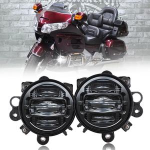 LED Motorcycle Fog Lights Assembly for Honda Gold Wing Goldwing GL1800 2001-2010 2012-2017 Driving Lamps Accessories (Black)
