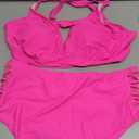 American Trends Womens Plus Size Bikini Two Piece Swimsuits Tummy Control Bathing Suits High Waisted Bikini Swimwear Size "2XL"