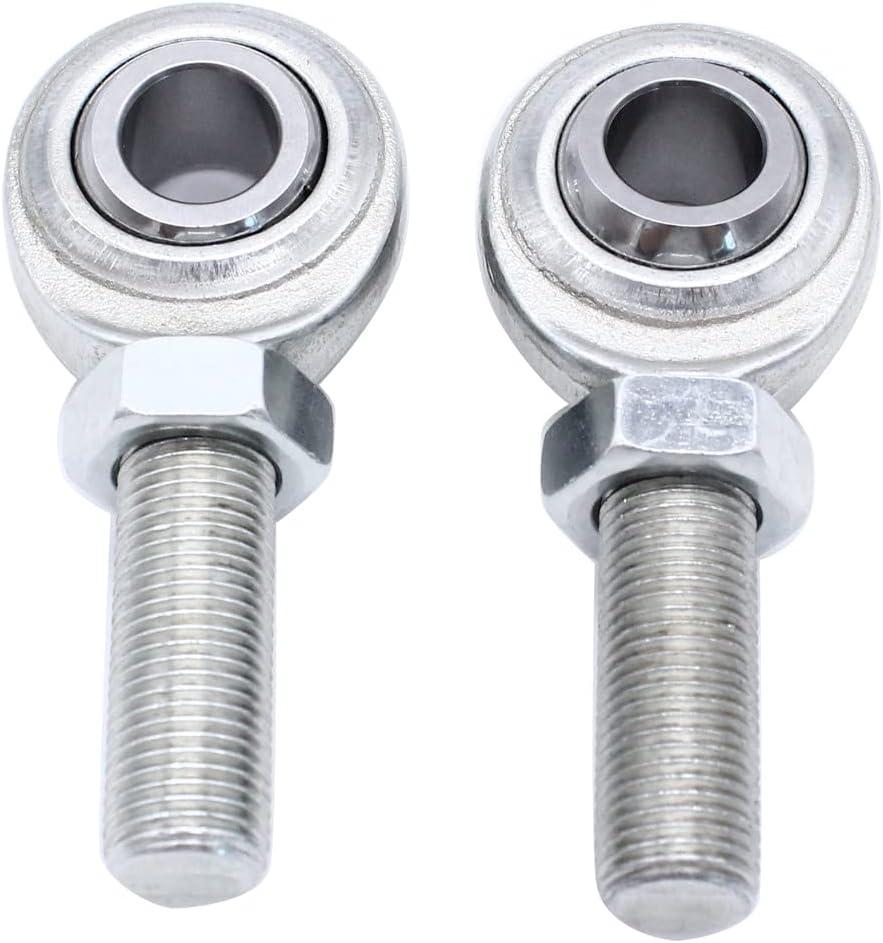 2 PCS/SET SHLPDFM Rod Ends Carbon Steel CMR8 1/2-20 RH Thread Pitch,1/2 inch Hole Male Rh Rod End Heim Joints