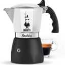 Bialetti - New Brikka, Moka Pot, the Only Stovetop Coffee Maker Capable of Producing a Crema-Rich Espresso, 4 Cups (5,7 Oz), Aluminum and Black