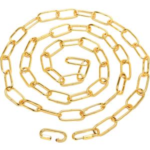 Chandelier Chain 6/10/15 Feet SANGLE SOPFFY Light Fixture Chain for Chandelier or Swag Light Fixtures (Gold, 10FT)