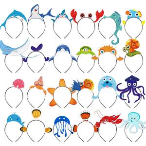 Yinder 24 Pieces Sea Animal Party Headband Under the Sea Party Decorations Ocean Themed Party Decorations Ocean Party Favors Felt Ocean Animal Headbands for Boys Girls Kids Adults Party Supplies