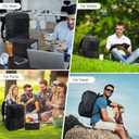 BERTASCHE Lunch Backpack, Laptop Backpack 15.6 inch Work Backpack w/Insulated Cooler Lunch box for Men Women, Tactical Casual Daypack for Commuter Picnic College,Black