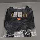 Juvale Black Cotton Cat Trick or Treat Bag with Gold Foil Eyes, Reusable for Kids, 11.25 x 15.5 in Canvas Tote for Halloween Parties