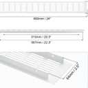 PATIKIL 24 x 3 Inch Door Air Vent Cover, 1 Pcs Heavy Duty Aluminum Grille Ventilation Cover Louvered with Mounting Screws for Cabinet Wardrobe Door, Silver