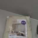 MIULEE Natural Light Beige Linen Semi Sheer Window Curtains - Elegant Solid Drapes Grommet Top - Voile Panels Linen Textured Panels for Bedroom Living Room (52" W x 84" L)