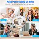 TYM Dual Automatic Cat Feeder for 2 Cats, 7L WiFi Cat Food Dispenser with Smart App Control, Programmable Feeding Schedule for Multiple Pets, Stainless Steel Double Bowls, Detachable for Easy Clean