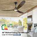 70 inch Large Ceiling Fans with Lights, Outdoor Ceiling Fan for Patios Waterproof, 3 Blades Propeller Wood Ceiling Fan, Smart Ceiling Fans with Remote & APP for Indoor Exterior Porch Commercial