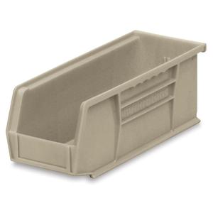 Bin [Set of 12] Size: 4" H x 4.13" W x 10.88" D, Color: Stone