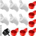 Chicken Feeder No Waste Automatic Poultry Feeder Ports Chicken Feeders and Waterer Set DIY Chicken Feeders Kit