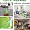 Golf Putting Mat, Practice Golf Putting Green Training Aid for Indoor, Outdoor at Home, Office, Backyard with Putter and Balls 9.84 ft