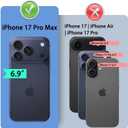 DuckSky Compatible with iPhone 17 Pro Max 6.9" Genuine Leather Wallet caseRFID Blocking4 Credit Card HolderReal Leather Flip Phone case Cover Women Men for Apple 17 Pro Max case Black