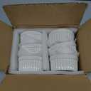 LE TAUCI Ramekins 4 OZ Oven Safe, Creme Brulee Ramekins, Pudding Custard Cups Souffle Ramiken, Dipping Sauce Dishes, Ceramic Ramekin Bowls Set of 6, White