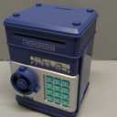 Piggy Bank Electronic Mini ATM for Kids Baby Toy, Safe Coin Banks Money Saving Box Password Code Lock for Children,Boys Girls Best Gift(Navy Blue)