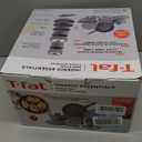 T-fal Ingenio Essentials Cookware Set with Detachable/Removable Handle 11 Piece, Granite Titanium Non Stick, Oven Broiler Safe 500F, Stackable, Pots and Pans Set, Frying Pans, Dishwasher Safe, Gray