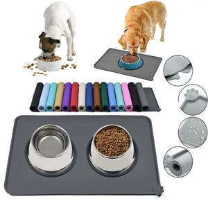 JBD Waterproof Silicone Pet Feeding,cat Food mat, AntiSlip Dog Food Mat to Contain Spills, Protects Floors from Messy Drinkers, Multiple Sizes and Colors for Dogs and Cats