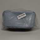 EACHY Travel Makeup Bag, Large Capacity Cosmetic Bag for Women, Waterproof PU Leather, Flat Open Portable Toiletry Bag for Skincare, Brushes & Travel Essentials (Medium, AJ-Blue)