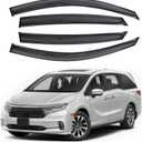 4PCS Rain Guards Window Visors Wind Deflector Fits for 2018-2023 Honda Odyssey, Front & Rear Outside Mount Vent Shade, Tape-on Vent Visors, 2018 2019 2020 2021 2022 2023