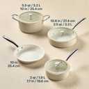Pyrex 7-Piece Ceramic Cookware Set, Pots and Pans with Lids & Handles