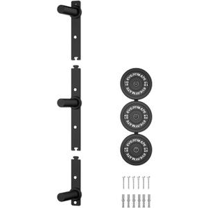 EVERYMATE Weight Plate Storage Rack, Olympic Weight Plate Holder, Bumper Plate Storage, Home Gym Organizer