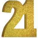 21st Birthday Decorations for Men and Women,21st Anniversary Decorations,Gold Glitter 21st Birthday Party Centerpieces for Table Decorations,21 Table Topper Decor