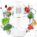 Cudinham Fruit and Vegetable Purifier Cleaner Washing Machine Capsule Shape Disinfection OH-ion Purification Technology for Cleaning Veggie Grains Rice Meat Seafood, White