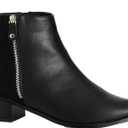 City Chic Women's Wide Fit Lucia Ankle Boot (Black)